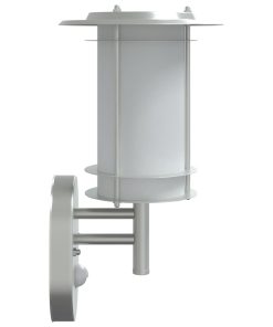 Applique Per Esterno Con Sensore Argento In Acciaio Inox