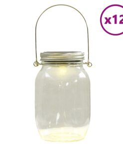 Lampada Solare In Vetro Da Esterno 12pz Bianco Caldo