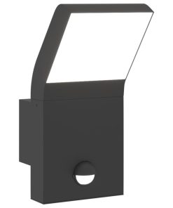 Applique Con Led E Sensore Nera In Alluminio Pressofuso