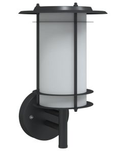 Applique Da Esterno Nera In Acciaio Inossidabile