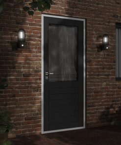 Applique Da Esterno Con Sensore Nera In Acciaio Inossidabile