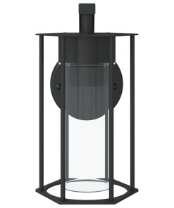 Applique Da Esterno Nera In Acciaio Inossidabile