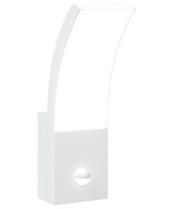 Applique Con Led E Sensore Bianca In Alluminio Pressofuso