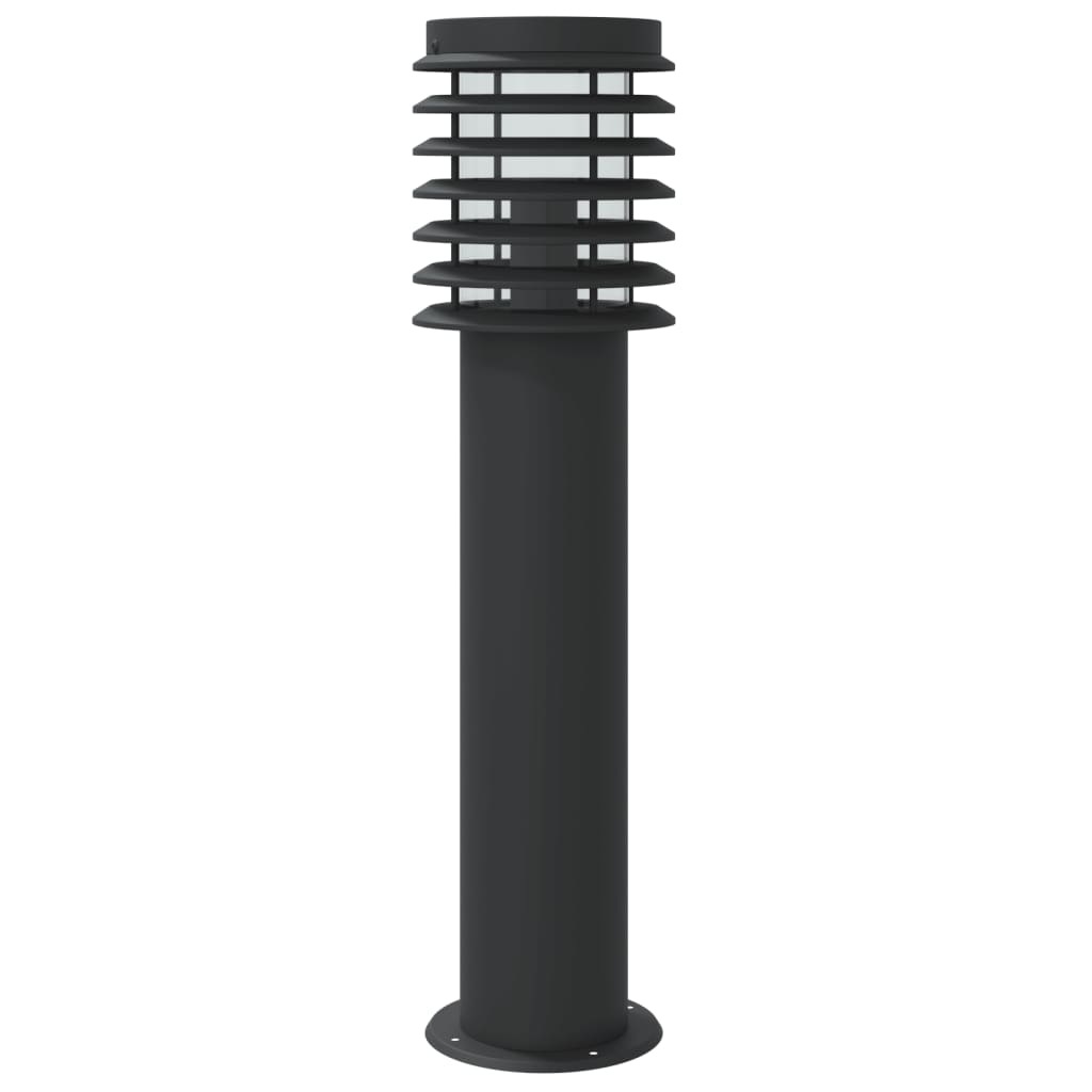 Lampade Da Terra Per Esterni Sensore 3 Pz Nere 60 Cm Acciaio - Image 2