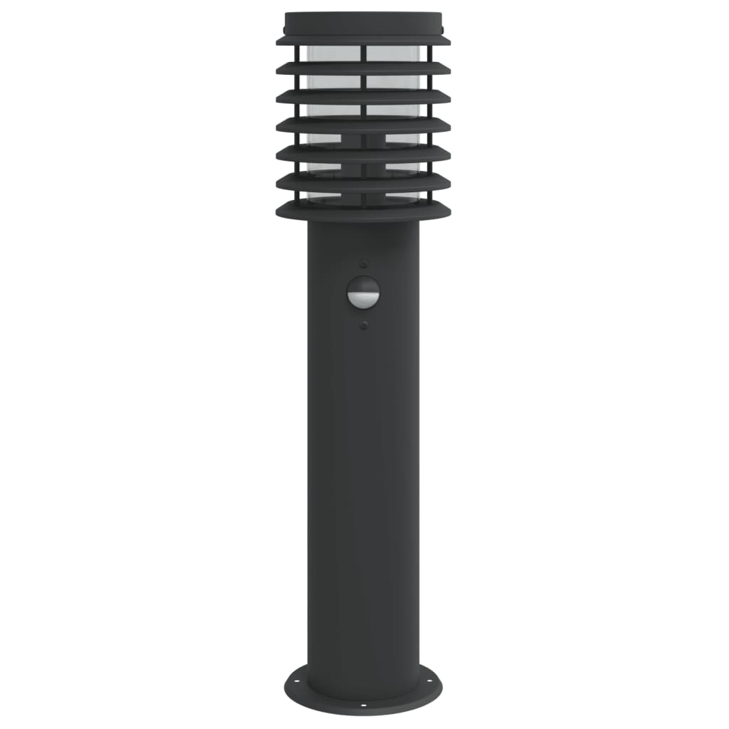 Lampade Da Terra Per Esterni Sensore 3 Pz Nere 60 Cm Acciaio - Image 5