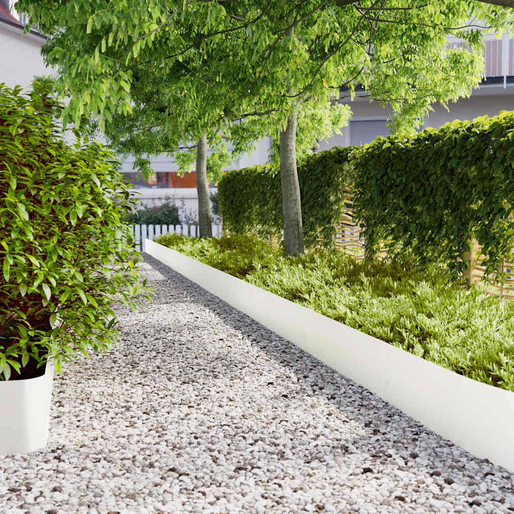 Bordure Per Prato 10 Pz Bianchi Acciaio Laminato A Freddo - Image 4