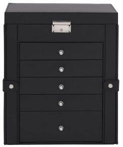 Portagioie A 6 Strati Con Specchio Chiudibile A Specchio Nero