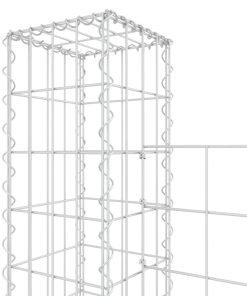 Cesto Gabbione A U Con 3 Pali In Ferro 260x20x150 cm