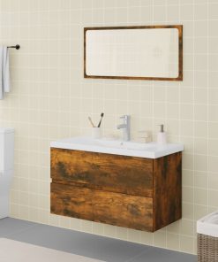 Set Di Mobili Da Bagno Rovere Fumo In Legno Multistrato