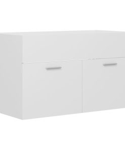 Mobile Da Bagno Con Lavabo Integrato Bianco In Truciolato