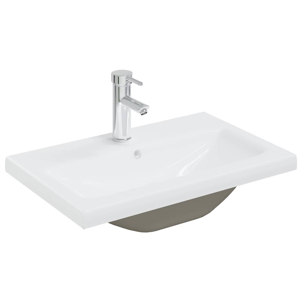 Mobile Da Bagno Con Lavabo Integrato E Rubinetto Grigio Cemento - Image 4