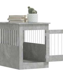 Gabbia Cani Arredamento Grigio Cemento 55x80x68cm Multistrato