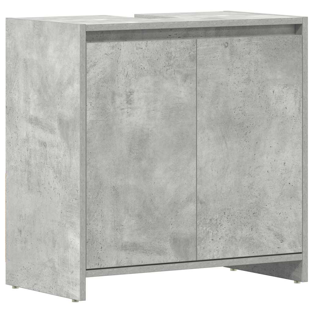 Mobile Da Bagno Grigio Cemento 60x33x61 Cm In Legno Multistrato - Image 5