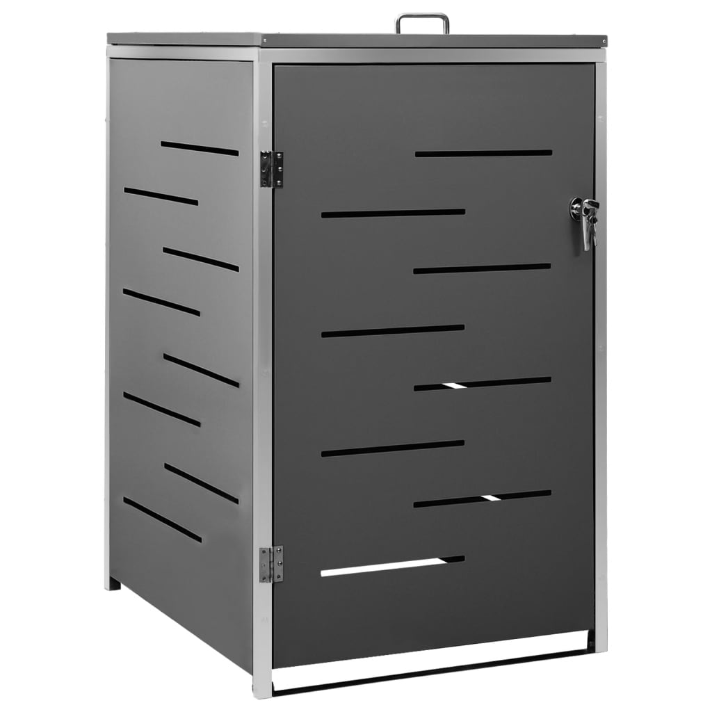 Copribidone Per Spazzatura Singolo 69x77,5x112,5cm Acciaio Inox