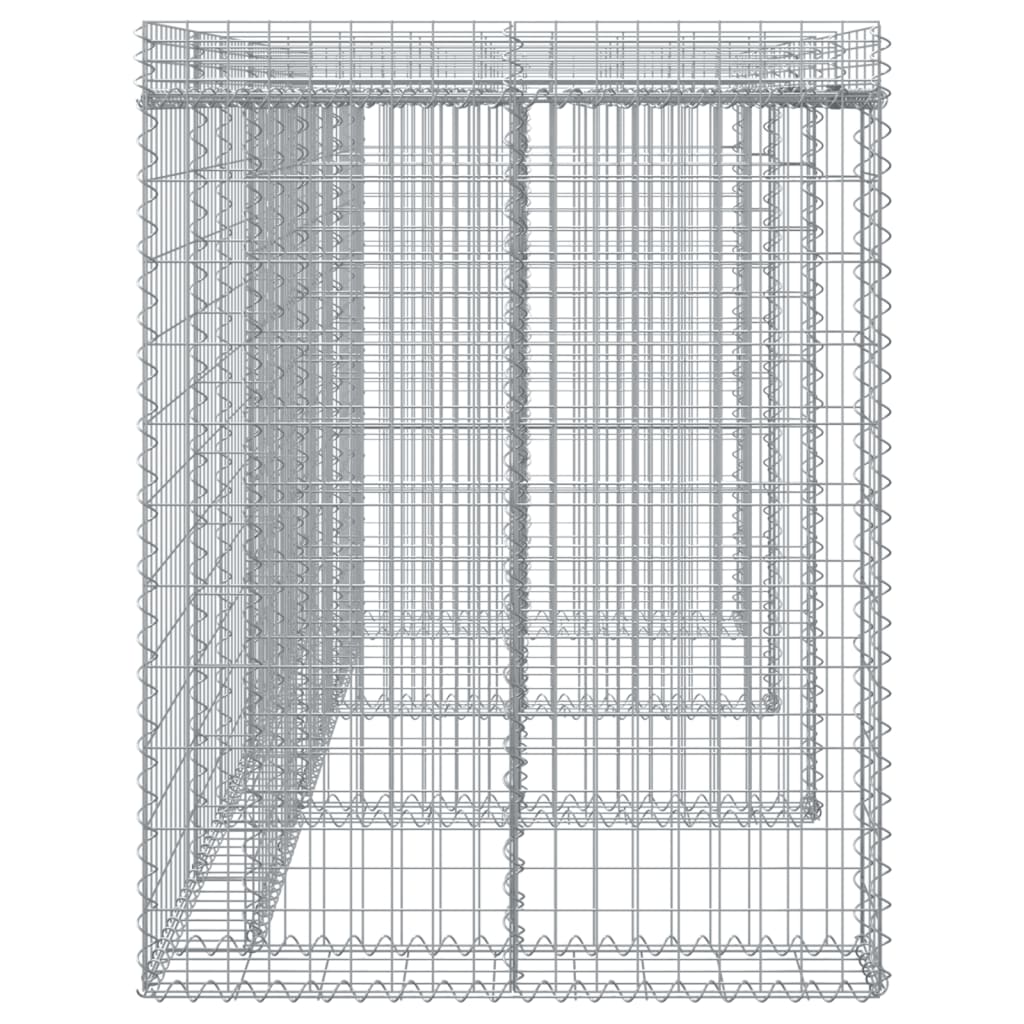 Parete Gabbioni Bidone Spazzatura 270x91x120 Cm Ferro Zincato - Image 3