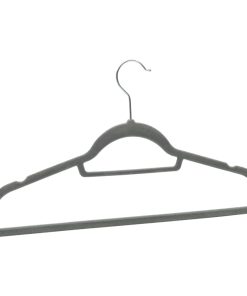 Set Appendiabiti 100 Pz Antiscivolo Grigio In Velluto