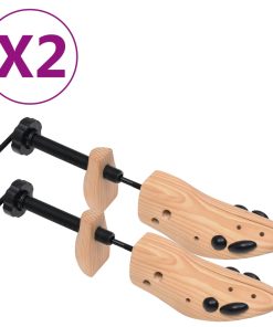 Tendiscarpe 2 Paia Taglia 41-46 In Legno Massello Di Pino