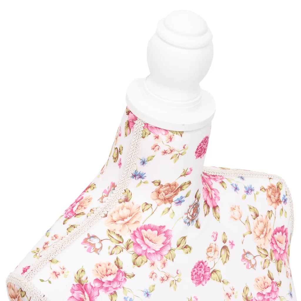 Busto Sartoriale Donna Manichino Cottone Bianco Con Rose