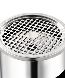 Pattumiera Con Posacenere Da Albergo 30 L Acciaio Inox