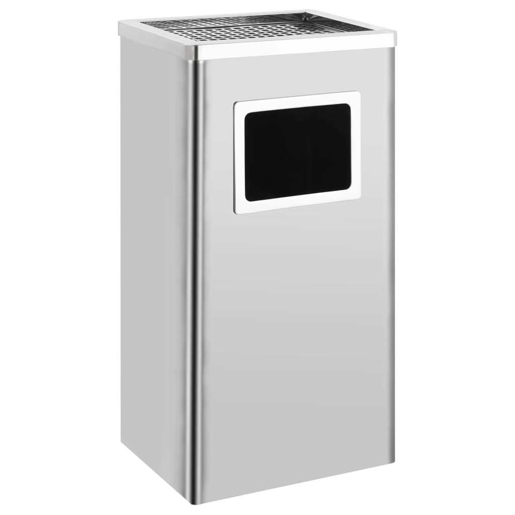 Pattumiera Con Posacenere Da Albergo 45 L Acciaio Inox - Image 6
