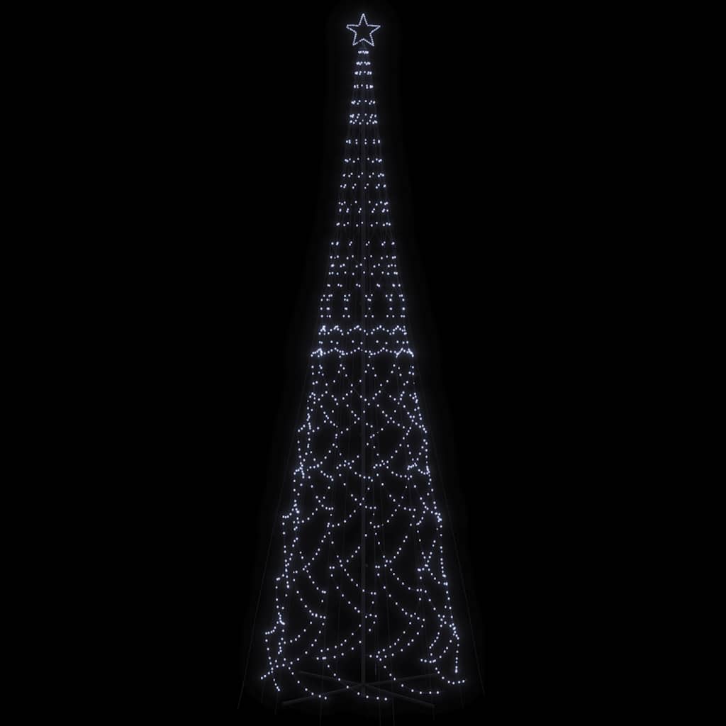 Albero Di Natale A Cono Bianco Freddo 3000 Led 230x800 cm