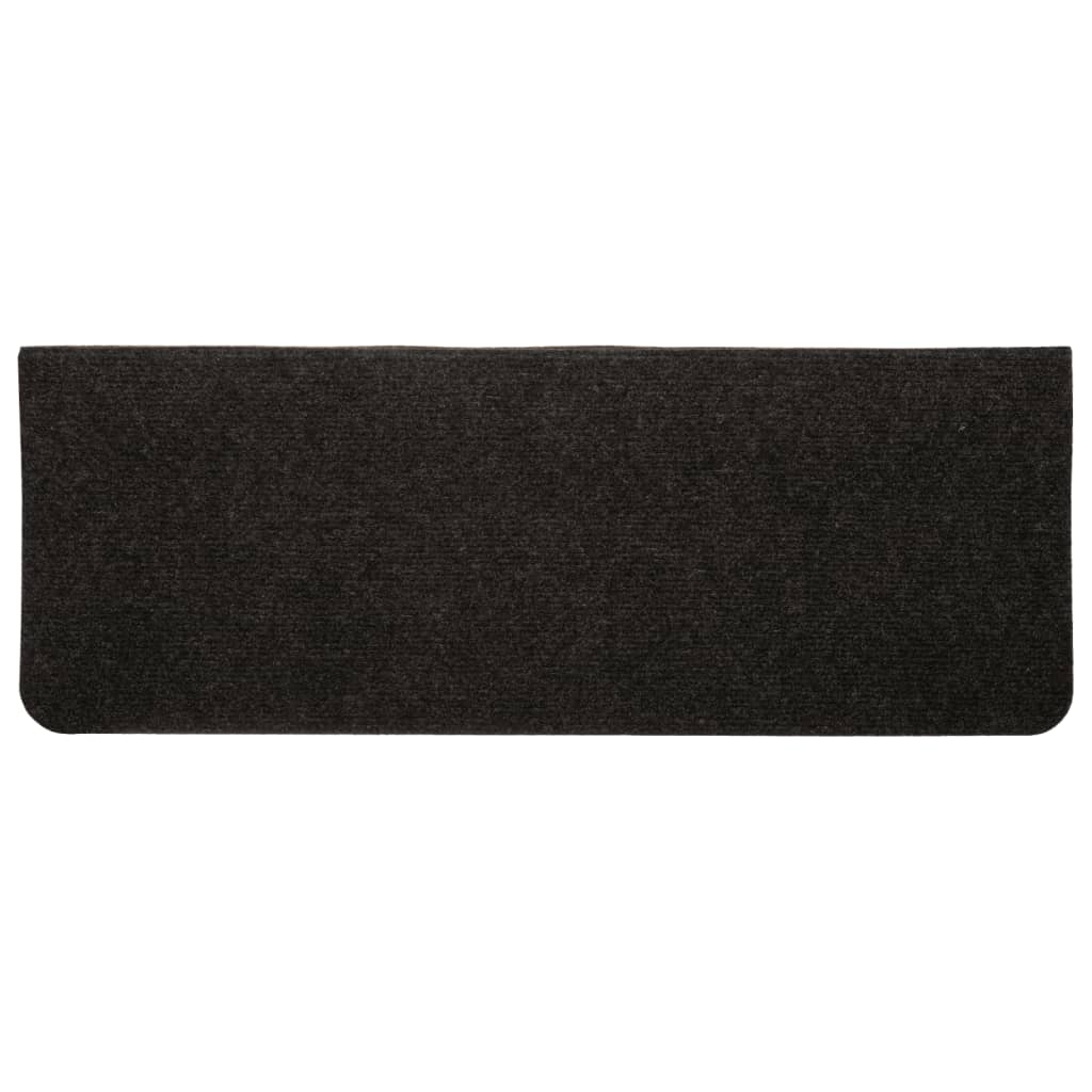 Tappetini Autoadesivi Per Scale 15 Pz 65x24,5x3,5 Cm Nero