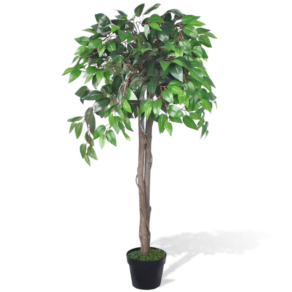Albero Di Ficus Artificiale Con Vaso 110 cm