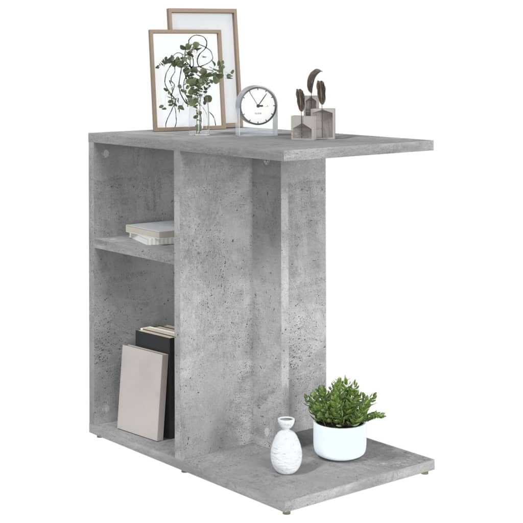 Tavolino Grigio Cemento 50x30x50 Cm In Legno Multistrato - Image 3
