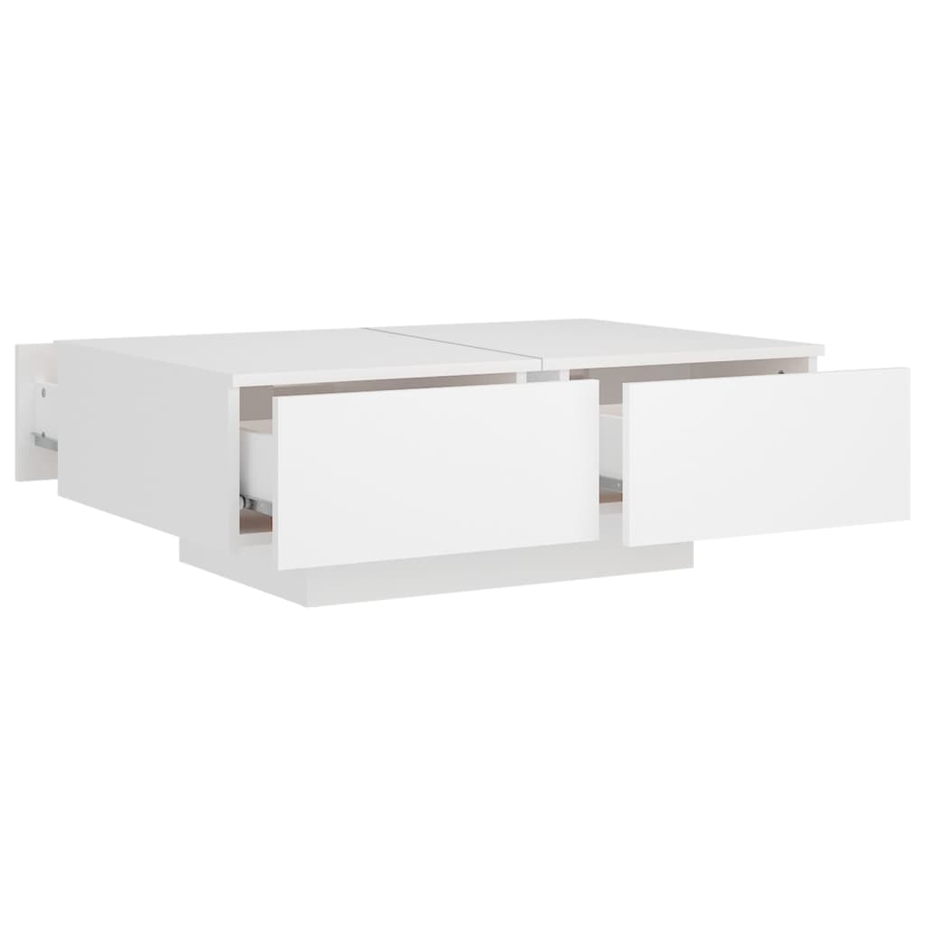 Tavolino Da Salotto Bianco 90x60x31 Cm In Legno Multistrato - Image 2