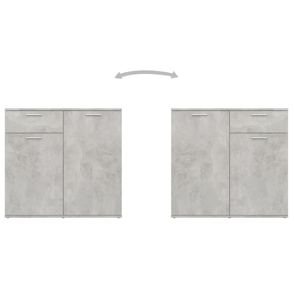 Credenza Grigio Cemento 80x36x75 Cm In Legno Multistrato - Image 6