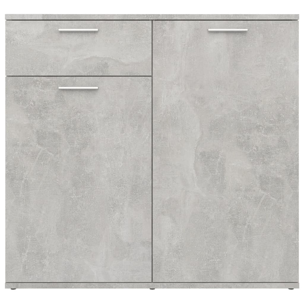 Credenza Grigio Cemento 80x36x75 Cm In Legno Multistrato
