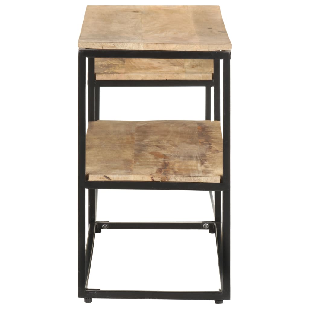 Mobile Porta Tv 180x30x50cm In Legno Di Mango Grezzo - Image 3