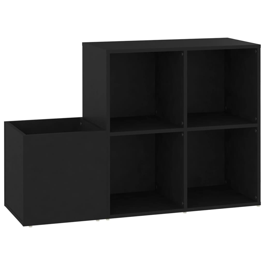 Scarpiera Da Ingresso Nera 105x35,5x70cm In Legno Multistrato