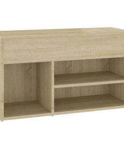 Panca Portascarpe Rovere Sonoma 103x30x54,5 Cm In Truciolato