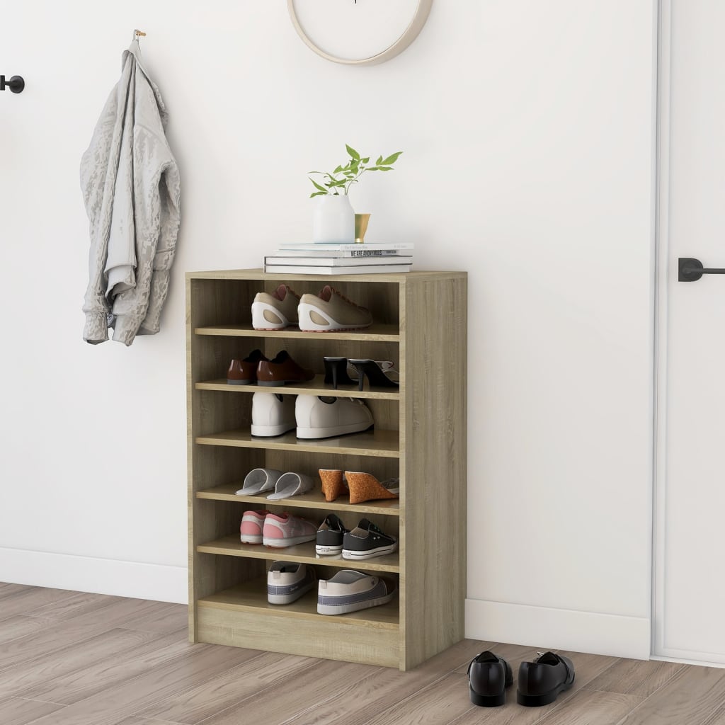 Scarpiera Rovere Sonoma 60x35x92 Cm In Truciolato