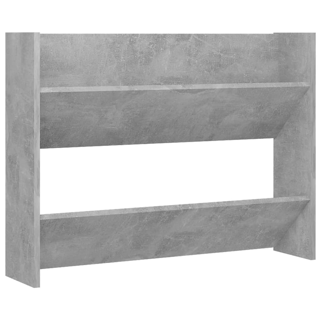 Scarpiera A Muro Grigio Cemento 80x18x60cm In Legno Multistrato - Image 5