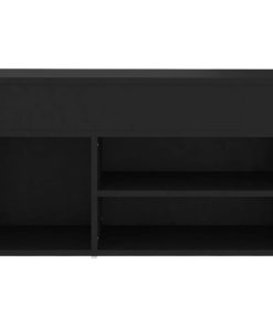 Panca Portascarpe Nera 80x30x45 Cm In Truciolato