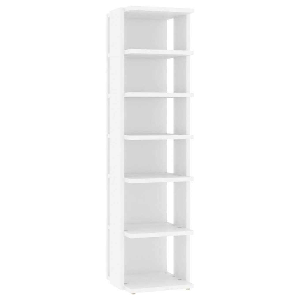 Scarpiera Bianca 27,5x27x102 Cm In Legno Multistrato - Image 4