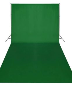 Fondale In Cotone Verde Senza Supporto 600x300 Cm Per Croma Key