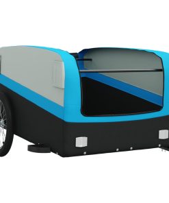 Rimorchio Da Bici Nero E Blu 45 Kg In Ferro