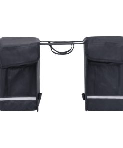 Borsa Doppia Bicicletta Impermeabile Per Portapacchi 35 L Nero