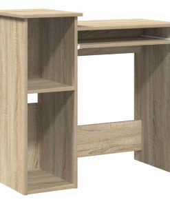 Scrivania E Ripiani Rovere Sonoma 84x40x78 Cm Legno Multistrato