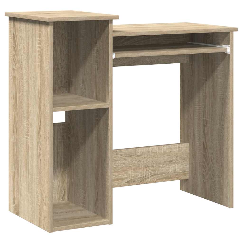 Scrivania E Ripiani Rovere Sonoma 84x40x78 Cm Legno Multistrato