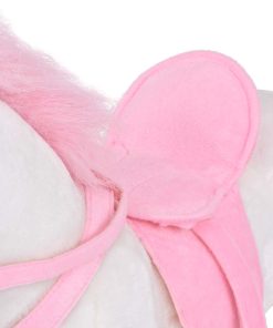 Unicorno Di Peluche In Piedi Bianco E Rosa Xxl