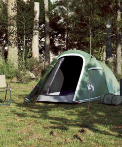 Tenda Da Campeggio A Tunnel Per 2 Persone Verde Impermeabile