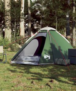 Tenda Da Campeggio A Cupola Per 4 Persone Verde Impermeabile