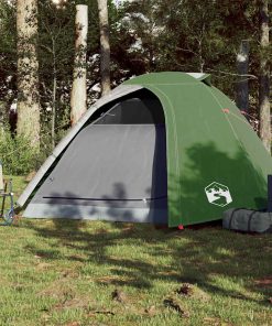 Tenda Da Campeggio A Cupola Per 4 Persone Verde Impermeabile