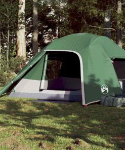 Tenda Da Campeggio A Cupola Per 4 Persone Verde Impermeabile