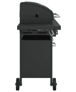 Griglia Barbecue A Gas Con 7 Bruciatori Nero In Acciaio