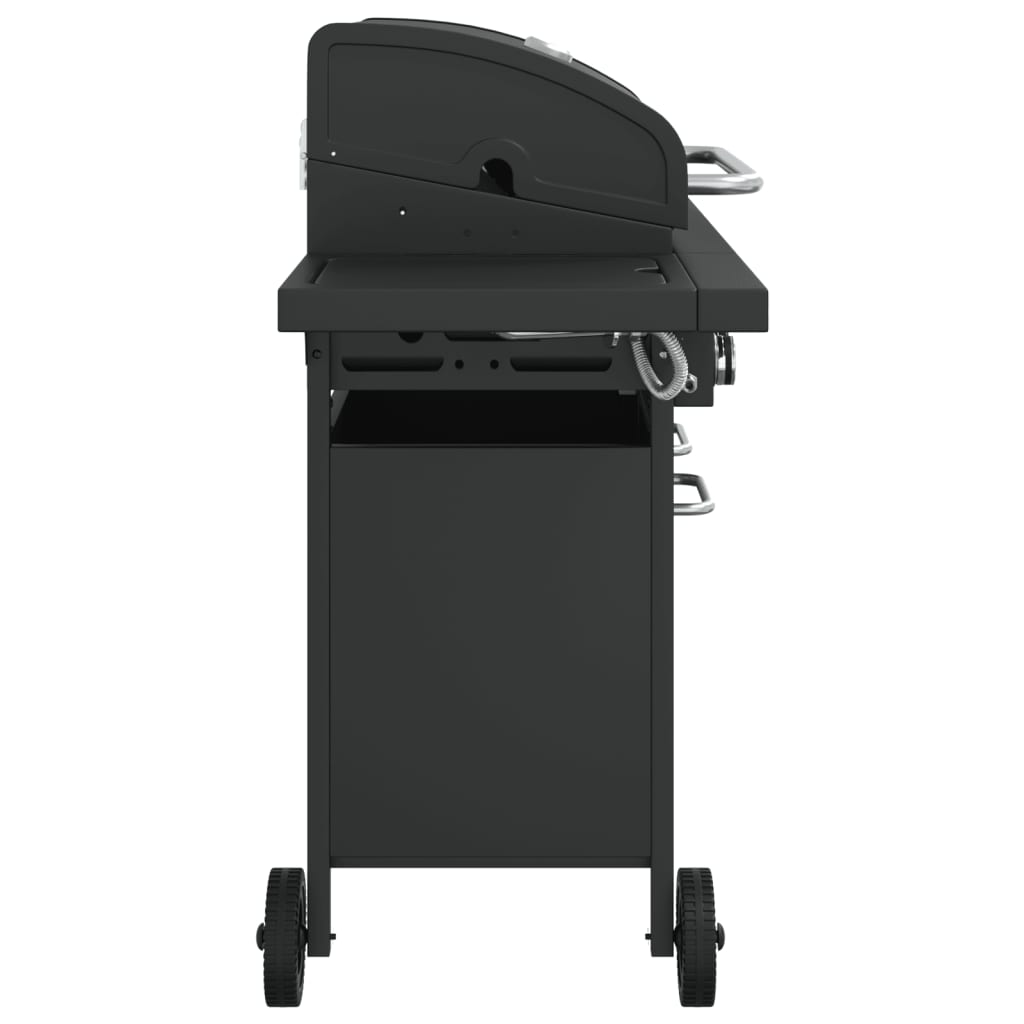 Griglia Barbecue A Gas Con 7 Bruciatori Nero In Acciaio
